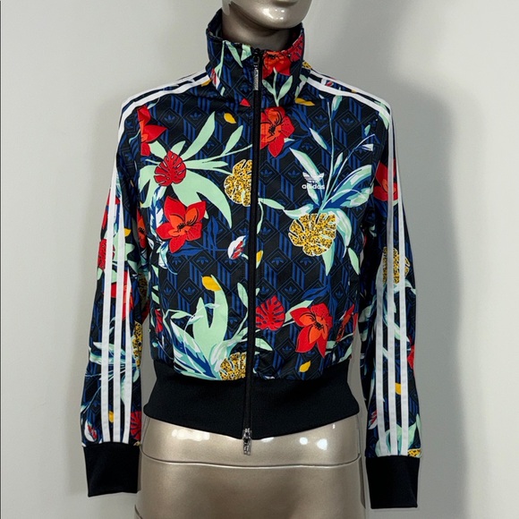 Adidas HER Studio London Track Jacket Tropical Floral Bomber - Picture 1 of 10